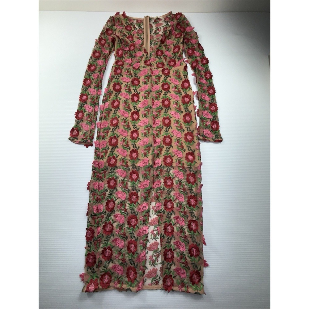 For‎ Love and Lemons Amelia Midi Floral Embroidered Dress Size M